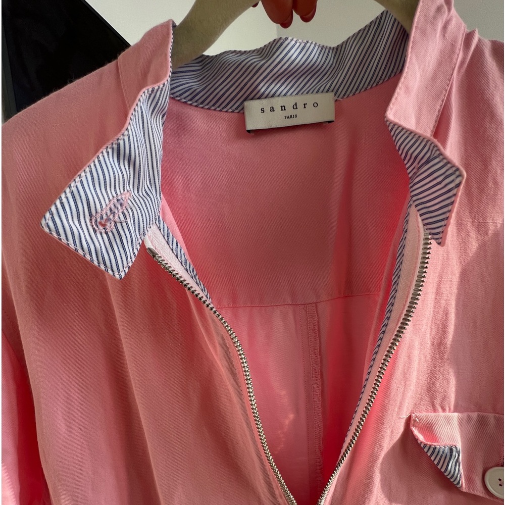 Sandro pink jumpsuit size 40 -M - Picture 5 of 7